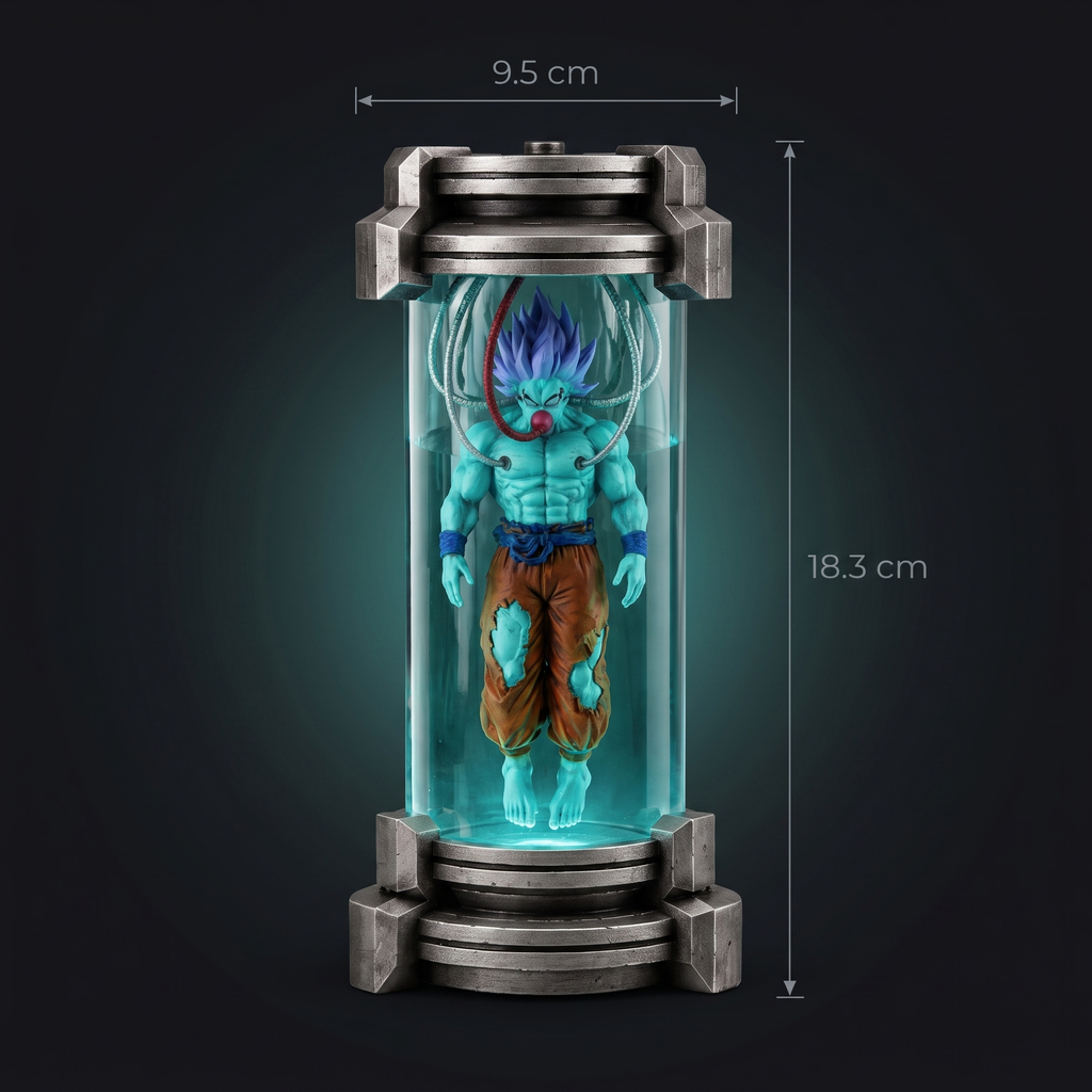 Healing Pod Lamp dimensions - 9.5 cm wide by 18.3 cm tall